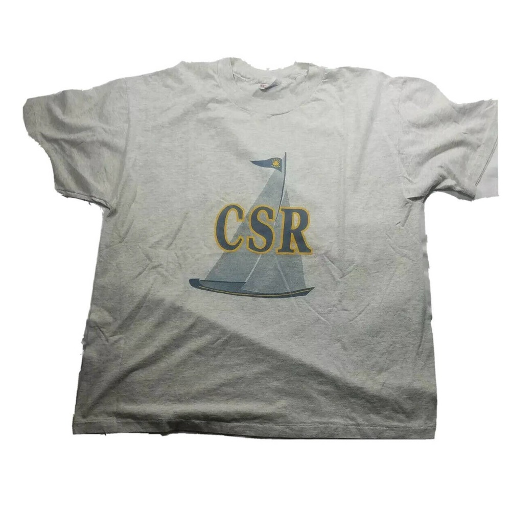 Vtg Cane Spirit Ritchmont St. Kitts West Indies Anchor Mens T-Shirt‎ Size Large